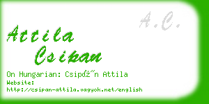 attila csipan business card